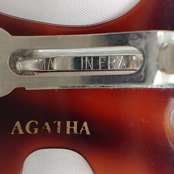 Tortoiseshell dog bar hair clip by AGATHA, Paris - vintage - Picture 4 of 4